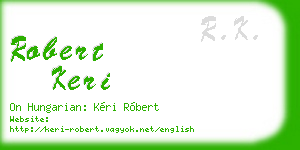 robert keri business card