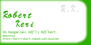 robert keri business card